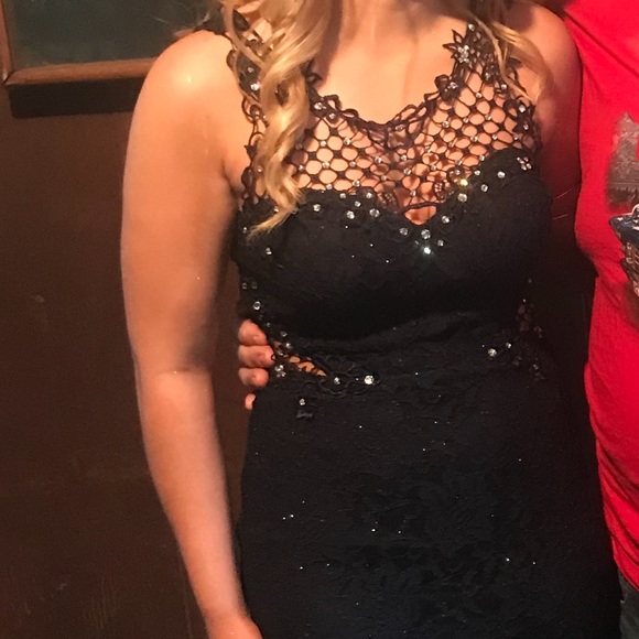 Navy blue prom dress or bridesmaids dress - Picture 2 of 2